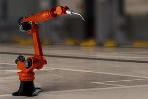 brazo robot ai fabricar coche producto objeto para fabricación industria tecnología Servicio mantenimiento de futuro almacén mecánico futuro tecnología coche reparar y producción foto