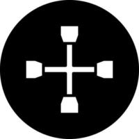 Cross Wrench Vector Icon Design