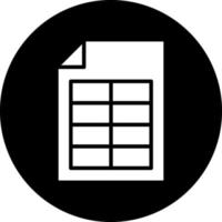 Spreadsheet Vector Icon Design