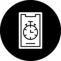 Mobile Stopwatch Vector Icon Design