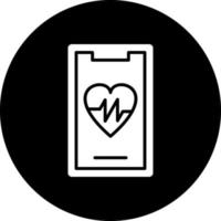 Mobile Heart Rate Vector Icon Design