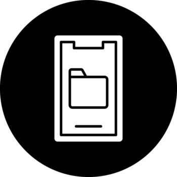 Mobile Folder Vector Icon Design