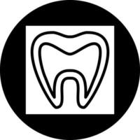 Tooth Xray Vector Icon Design