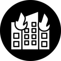 Building Fire Vector Icon Design