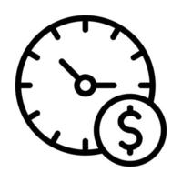 el tiempo es dinero icono de diseño vector