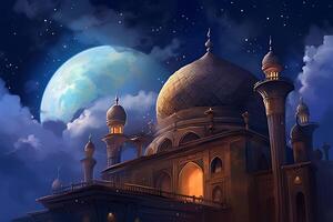 Beutiful mosque with a sky background. photo