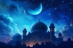 Beutiful mosque with a sky background. photo
