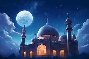 Beutiful mosque with a sky background. photo