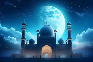 Beutiful mosque with a sky background. photo
