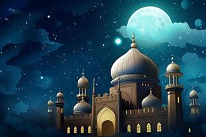 Beutiful mosque with a sky background. photo