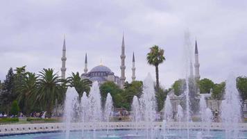 Sultanahmet camii Sultanahmet dentro Istambul, peru. multidão do pessoas visitando Sultanahmet sultão ahmet mesquita e mesquita dentro Istambul. video