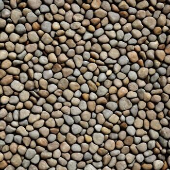 Smooth round pebbles texture background. Pebble sea beach close-up, dark wet pebble and gray dry pebble. High quality photo