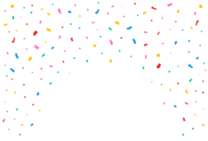 confetti PNG illustratie voor festival achtergrond. rood, groente, gouden, blauw confetti Aan transparant achtergrond. confetti vallend Aan transparant achtergrond. evenement en partij viering element png.