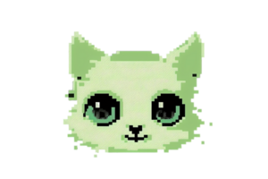 píxel gato, gato icono en transparente fondo, Arte gato. generativo ai png