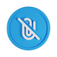 paperclip schuine streep bedrijf icoon 3d geven illustratie png