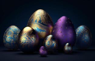 Shining Magic Amazing Easter Egg Digital llustration photo