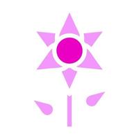 flower icon solid duocolor pink colour mother day symbol illustration. vector