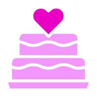 cake icon solid pink colour mother day symbol illustration. vector