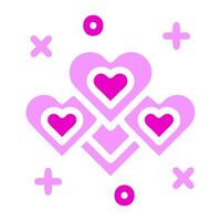 decoration icon solid pink colour mother day symbol illustration. vector