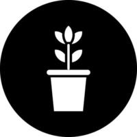 Plant Pot Vector Icon Design