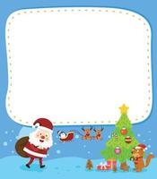 Empty banner template with santa claus illustration vector