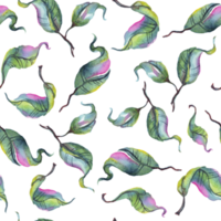 Leaves. Watercolor. Seamless pattern png
