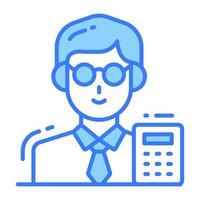 Modern vector design of accountant, professional worker avatar