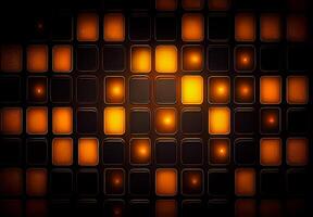 Abstract yellow orange and dark rectangles on black background - image photo