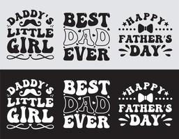 Happy Father's Day typography, dad vector design bundle