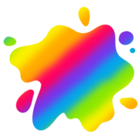 arco iris acuarela chapoteo pintar manchar antecedentes círculo, brillante color agua chapoteo png
