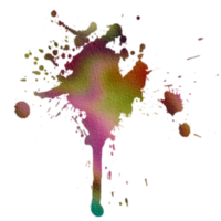 Regenbogen Aquarell Spritzen Farbe beflecken Hintergrund Kreis, abstrakt Grunge Papier Textur png