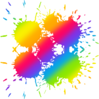 Regenbogen Aquarell Spritzen Farbe beflecken Hintergrund Kreis, hell Farbe Wasser Spritzen png