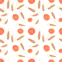 Seamless pattern with roses in nude tones png
