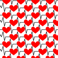 heartbeat seamless pattern png