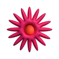 3D flower isolated png