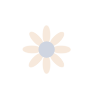 funny groovy playful flower in 60s style png