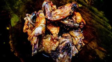 delicious fried chicken on a plate photo