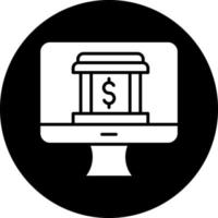 en línea bancario vector icono diseño