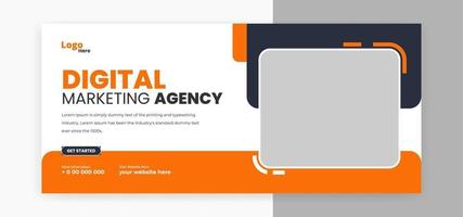 digital marketing social media cover banner web banner template design vector