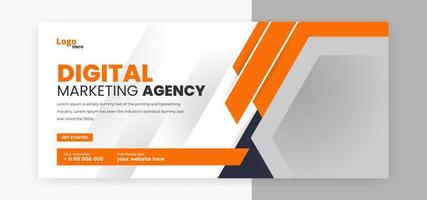 digital marketing social media cover banner web banner template design vector
