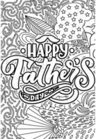 Father's day Quotes Design page, Adult Coloring page design, anxiety relief coloring book for adults.motivational quotes coloring pages design. inspirational words coloring book pages design. vector