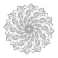 diseño de arte mandala en círculo. diseño de mandala simple arte de mandala floral hermosa obra de arte de mandala vector