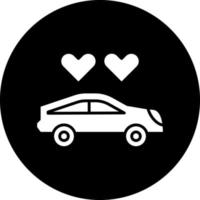 Wedding Car Vector Icon Design
