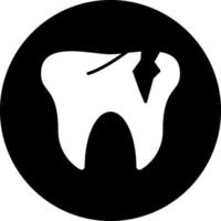 Broken Tooth Vector Icon Design