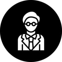 Male Professor Vector Icon Design