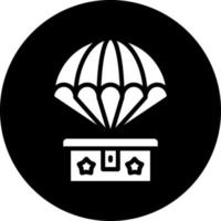 Army Parachute Vector Icon Design