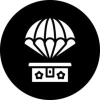 Army Parachute Vector Icon Design