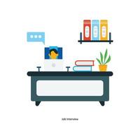 Job Interview Vector Flat Icons. Simple stock illustration stock