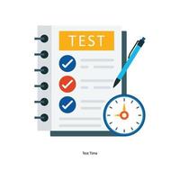 Test Time Vector Flat Icons. Simple stock illustration stock