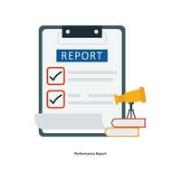 Performance Report Vector Flat Icons. Simple stock illustration stock